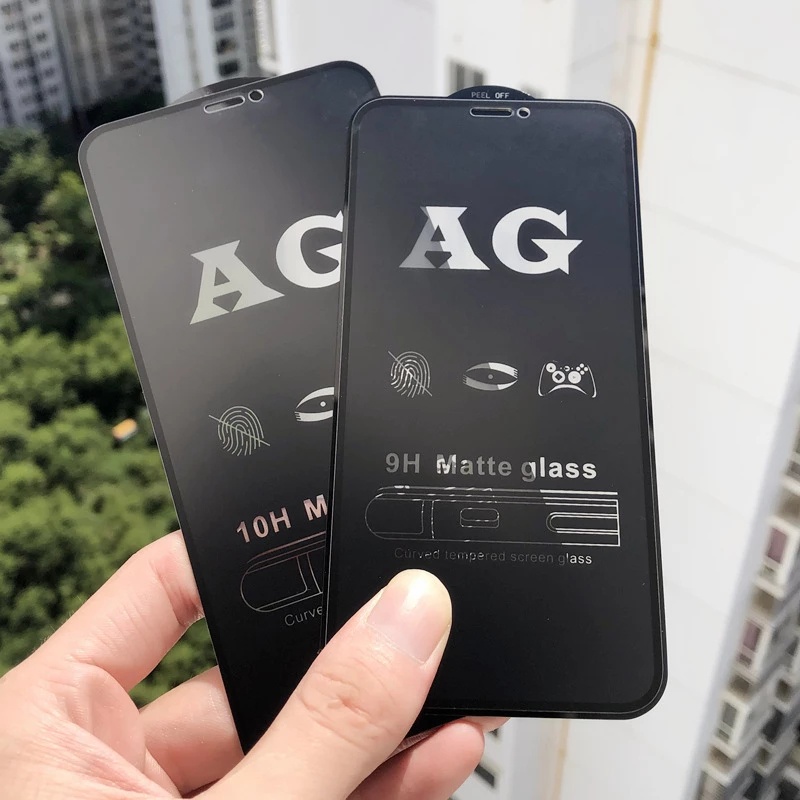 Ag Pelindung Layar Tempered Glass Matte Frosted Untuk iPhone 13 11 7 8 Plus 6 6s 11 13 Pro Max 14 Pro Max X XR Xs Max