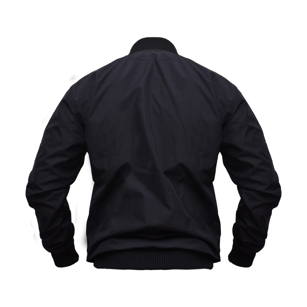 Jaket Casual Bahan Parasut Pria Original BKRS 037 Kasual Anti air Jacket Motor Cowok Parasit Anti Air Waterproof Boomber Bomber laki Dewasa Adem XXL Distro Bandung Murah Kerah Tinggi Touring Polos Katun Fleece