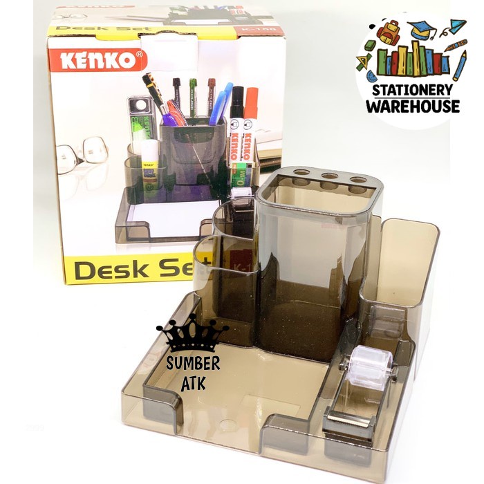 

Kenko Desk Set K-158 / Tempat Alat Tulis / Desk Set Organizer BESAR