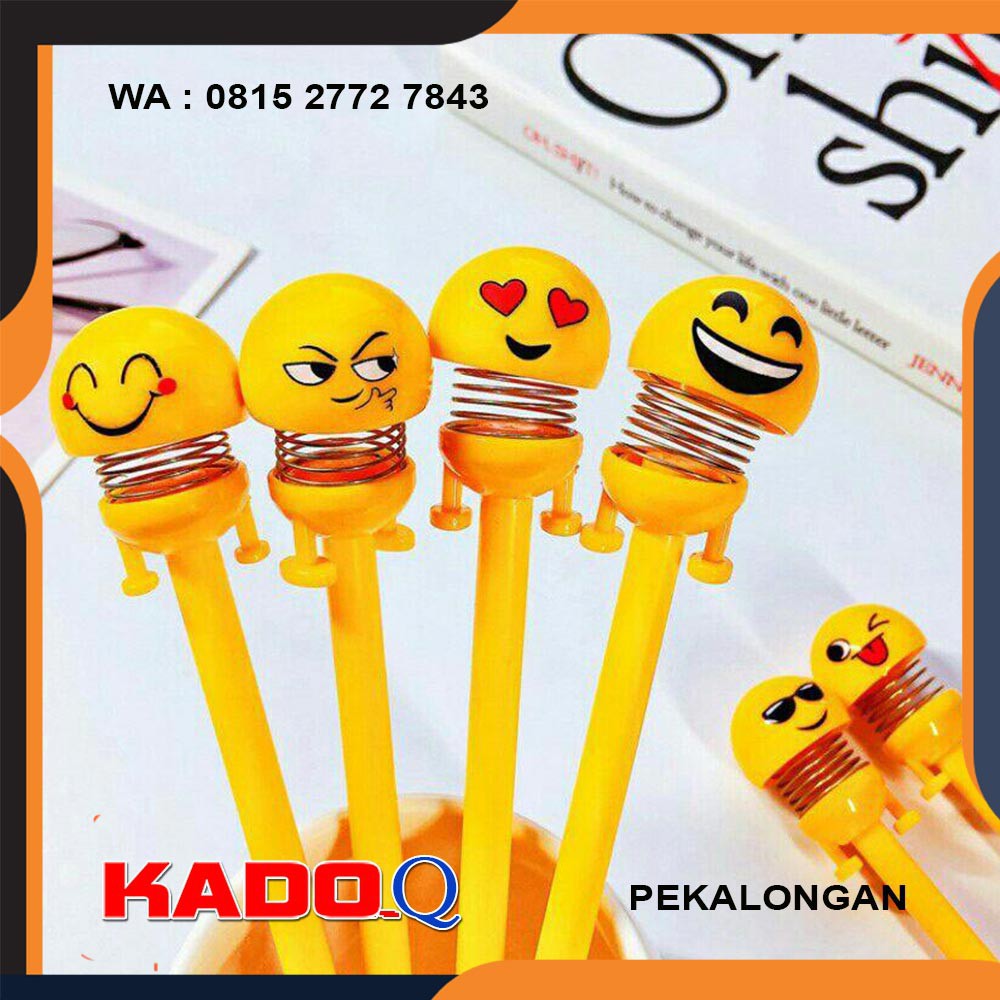 

bolpen pulpen spring doll emoji kepala goyang murah