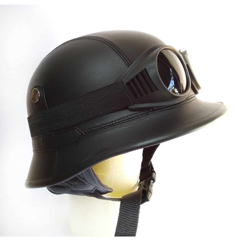 [HELM LAWAS] HELM HITAM+KACAMATA CHIPS HITAM
