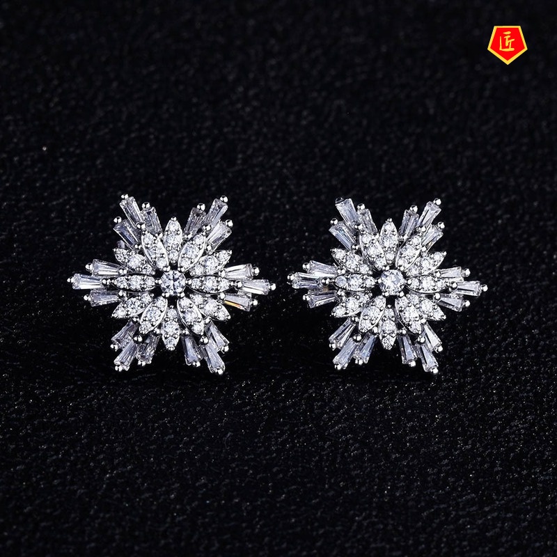 [Ready Stock]2021 New Trendy 925 Silver Stud Earrings Pendant Ring Set