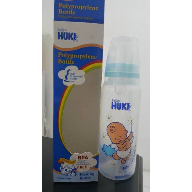 Botol susu bayi Huki deluxe PP HQ 250 ml dot ortho gepeng bpa free #256