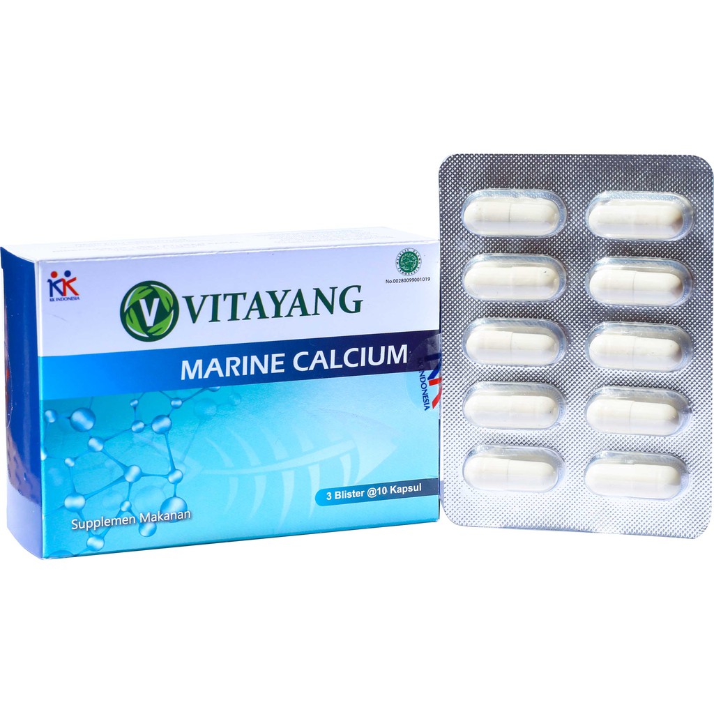 Vitayang Marine Calcium KK Indonesia Kalsium Harian Mencegah Osteoporosis Memperkuat Tulang dan Gigi