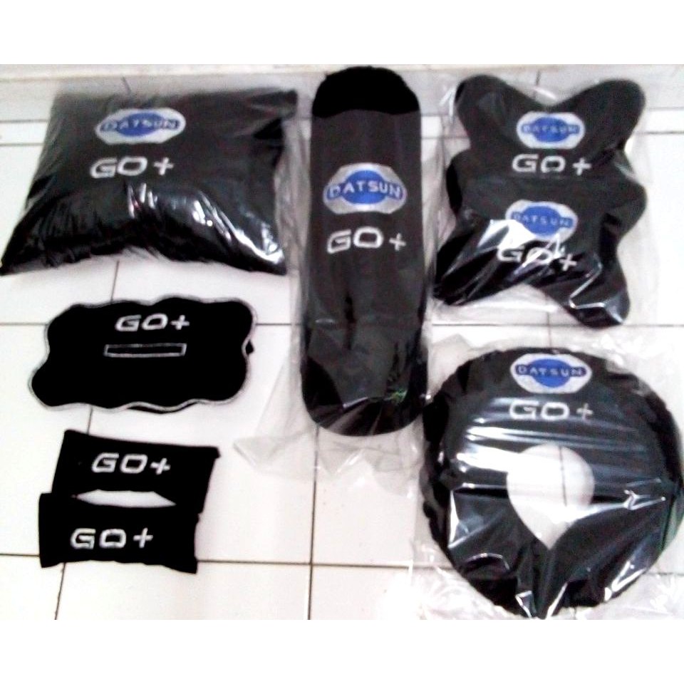 Bantal mobil aksesoris variasi interior headrest alas jok Datsun GO+ carset 6 in 1
