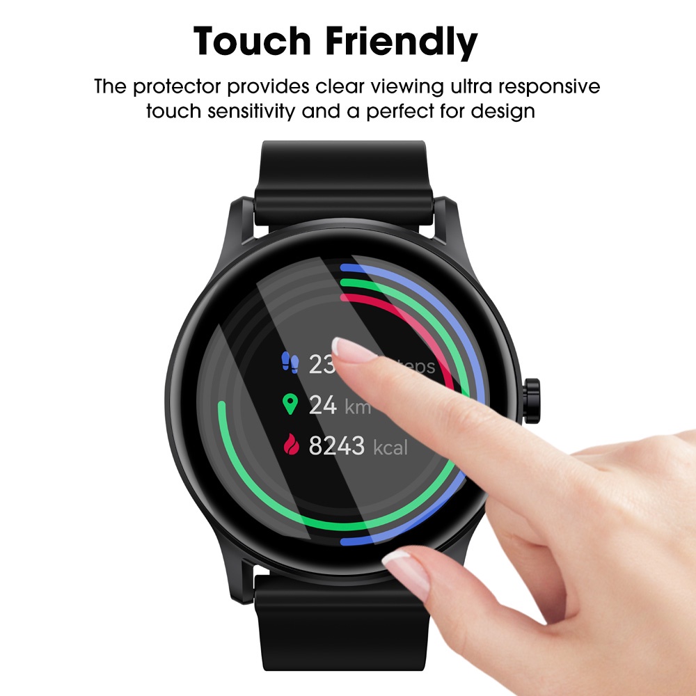 Film Pelindung Layar HD 3D Transparan Anti Sidik Jari Untuk Smartwatch Xiaomi Haylou GS
