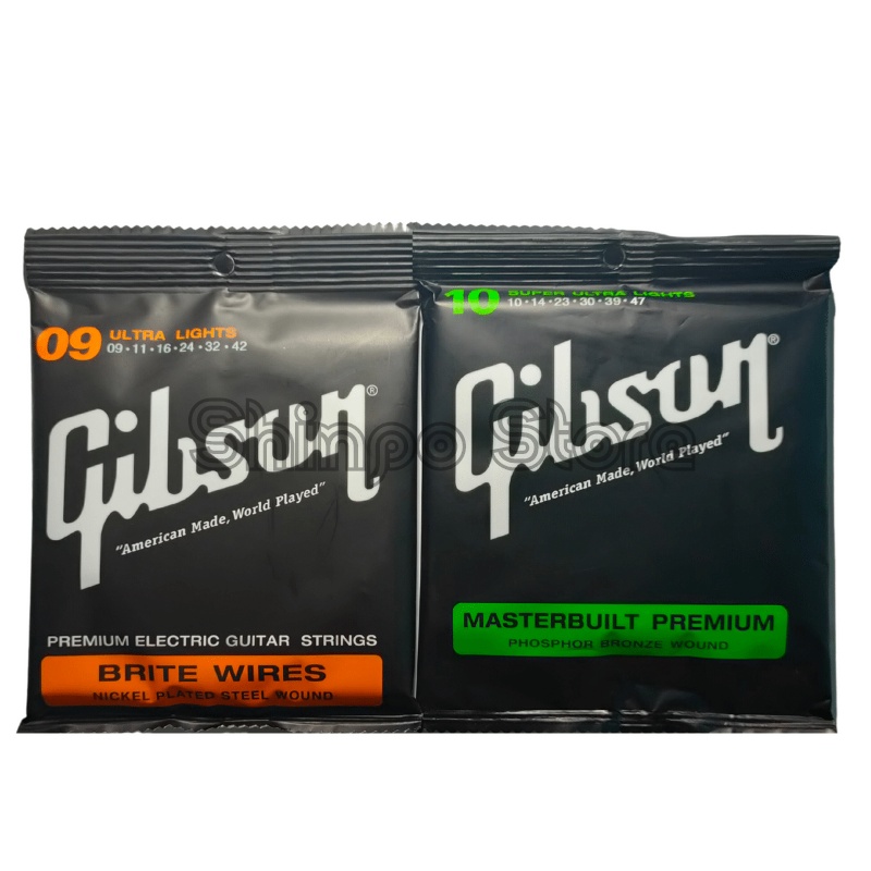 Senar Gitar Akustik Elektrik String Gibson 0.9, 0.10 Set