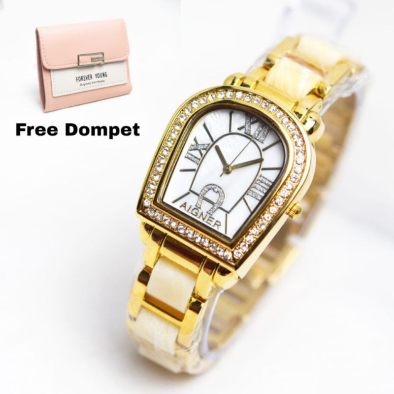 JAM TANGAN AIGNER WANITA FREE DOMPET