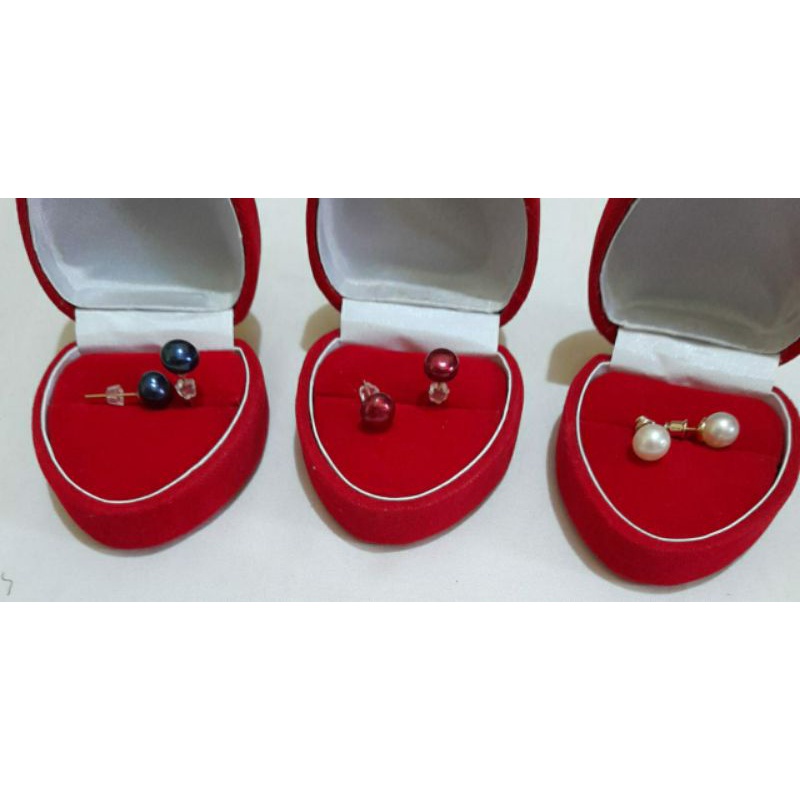 Giwang Mutiara Pentol Perak Lapis Emas