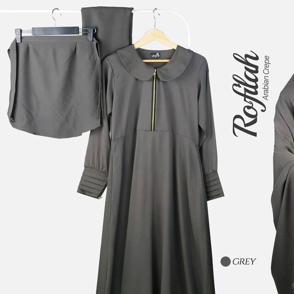 Setelan Gamis Rofilah Khimar dan Cadar Jubahakhwat by Jubah Akhwat