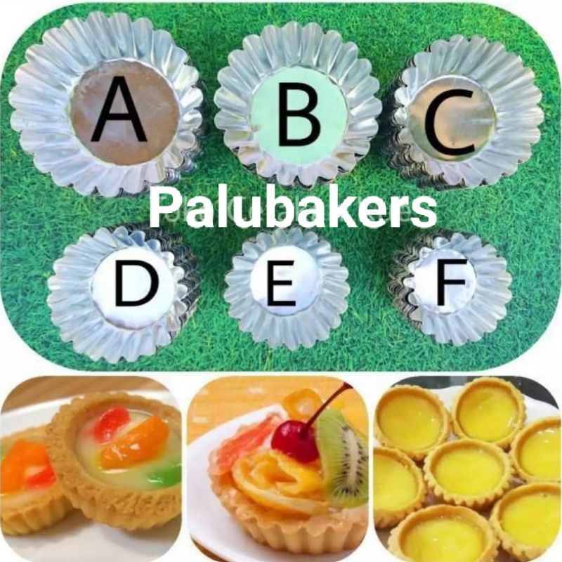 20 Pcs Cetakan Kue Pie Mini Berbagai Ukuran (cetakan sus mini)