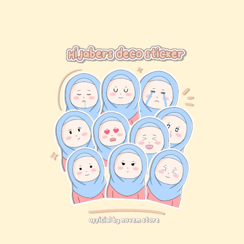 

HIJABERS DECO STICKER - 10 pcs Vinyl Glossy Paper