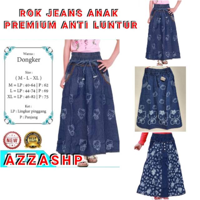 BISA COD/ROK JEANS PREMIUM ANAK UMUR 3-9 THN