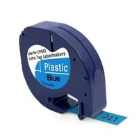 Dymo Letratag Label Tape Blue Plastic 12mm