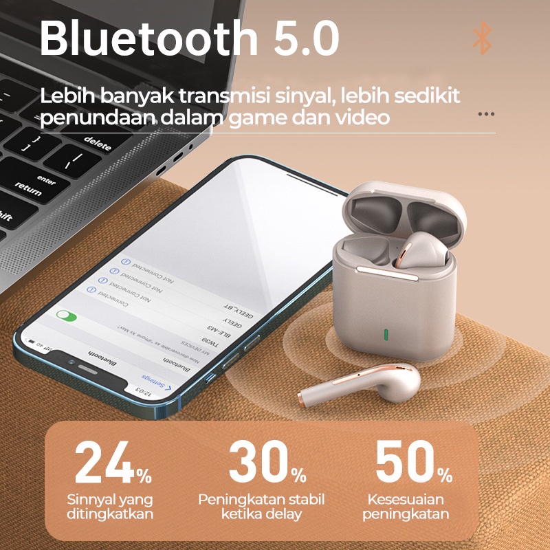 BIG SALE PROMO TERBARU (HOT)BASIKE Headset Bluetooth TWS Wireless Earphone Earbuds Gaming Original