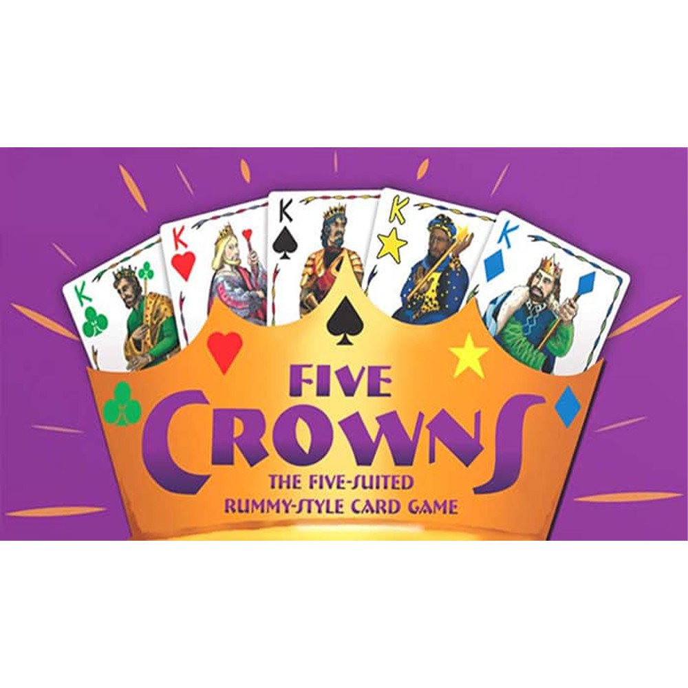 Five Crowns Card Game Board Games - A Rummy-style game with 5 suits Crown - NEW