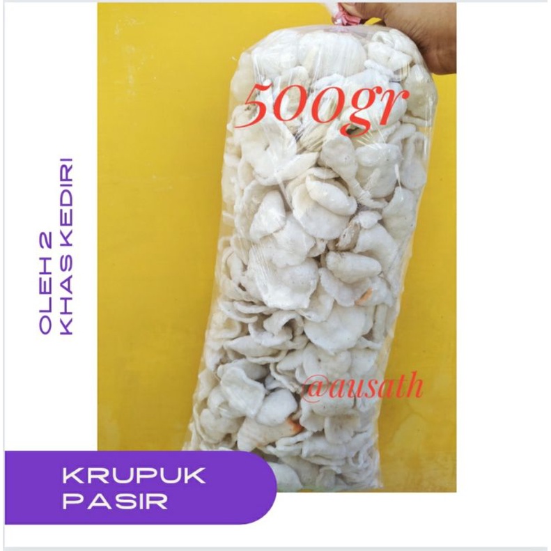 Jual Krupuk Pasir Besar Oleh Khas Kediri Gurih Rasa Bawangnya Kerasa Shopee Indonesia