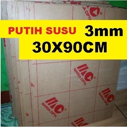 

Acrylic - Akrilik Putih Susu - Marga Cipta tebal 3mm ukuran 30x90cm