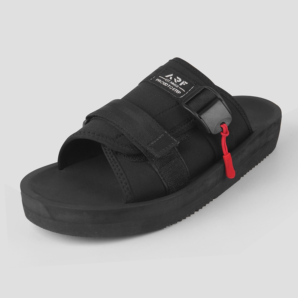 MARCO BLACK |ManNeedMe x ARF| Sandal Slip On Pria Sendal Slop Outdoor ORIGINAL