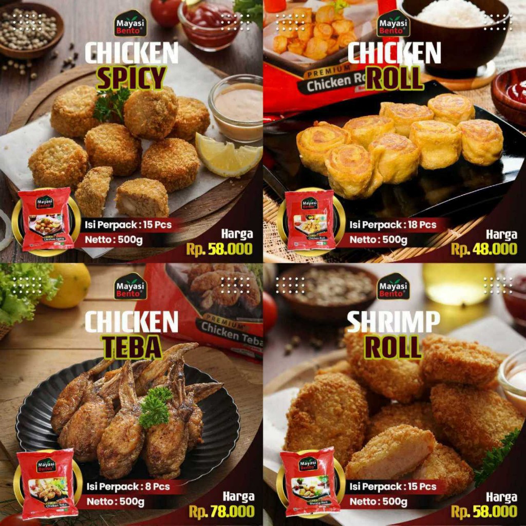 

KOMBO KOMPLIT MAYASI BENTO / FROZEN FOOD / HALAL MUI BPOM