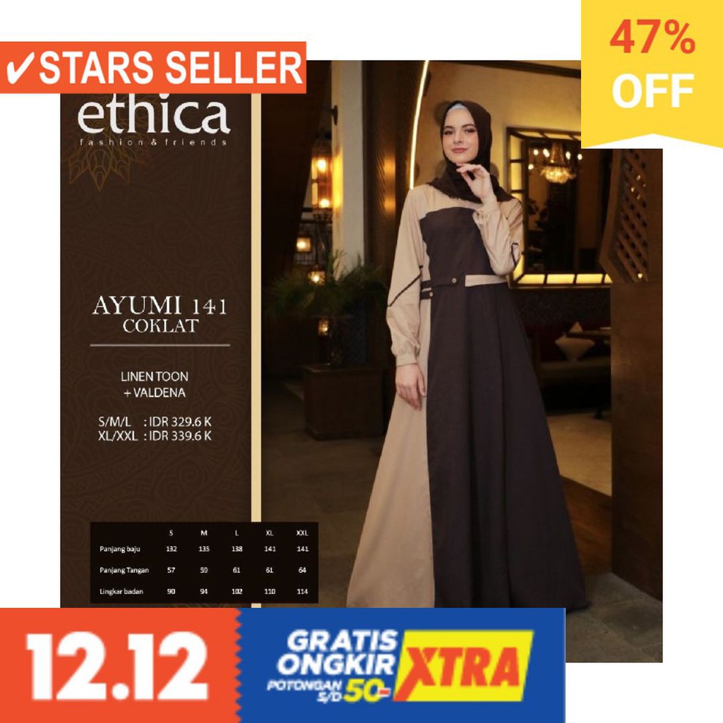 BUSANA MUSLIM PEREMPUAN FASHIONABLE CEWEK CANTIK / GAMIS SEPLY AYUMI 141