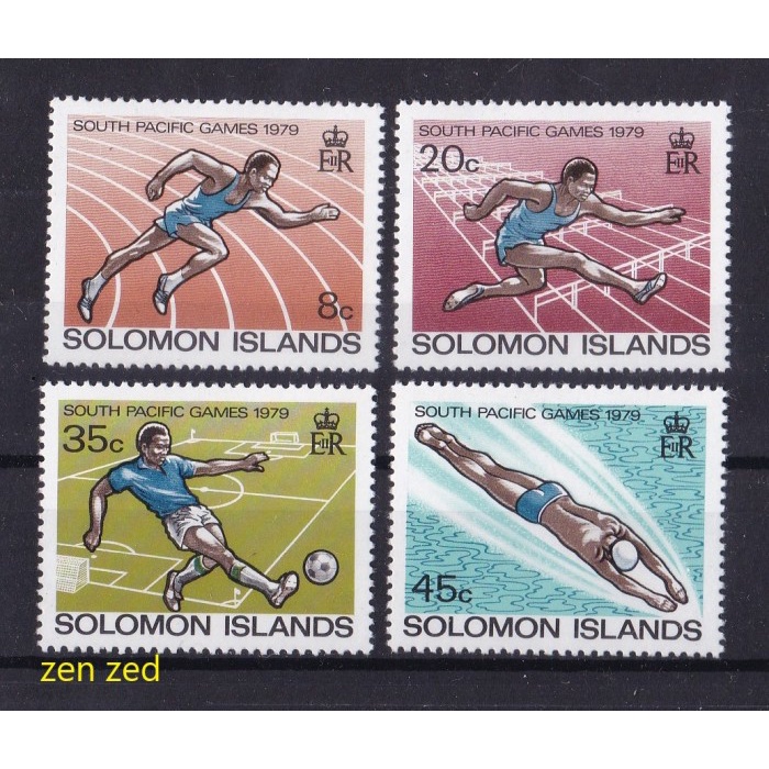 

0131 Perangko Solomon Islands 1979 South Pacific Games, Fiji 4v Mnh
