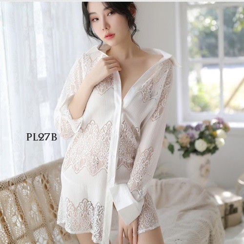 [PALING MURAH] LINGERIE SEXY BAJU TIDUR WANITA BAJU TIDUR SEKSI PREMIUM LACE PUTIH PL27B