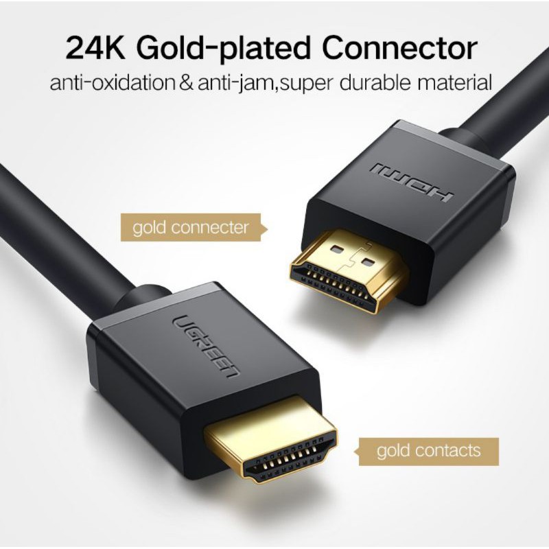Ugreen Kabel Hdmi Male to Hdmi Male 4K 3D Ultra HD V1.4 High Speed Original