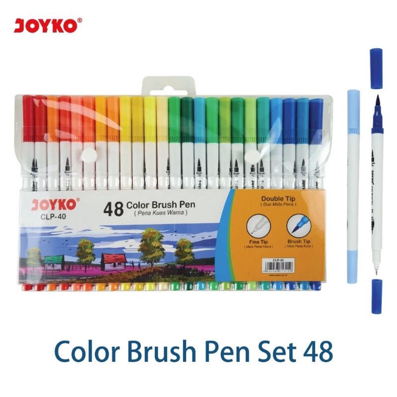 

JOYKO DOUBLE TIP BRUSH PEN SET 48 COLORS (CLP-40)