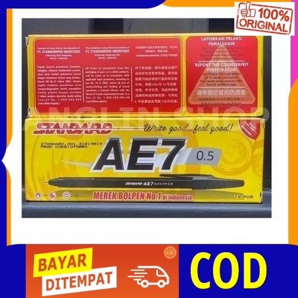 

Pulpen ballpoint bolpoin Standard AE7 isi 12 pcs 1 pack