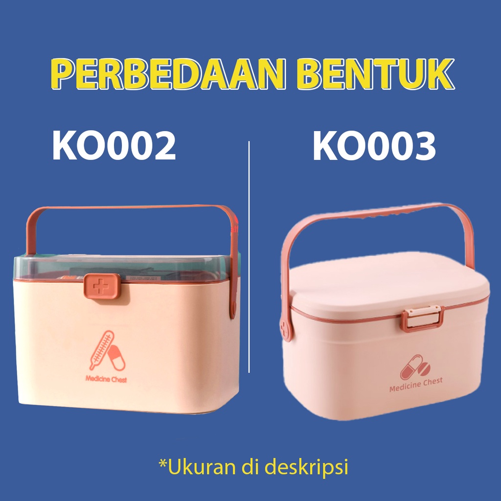 Kotak Obat Tempat Penyimpanan P3K First Aid Medicine Box Organizer - KO002