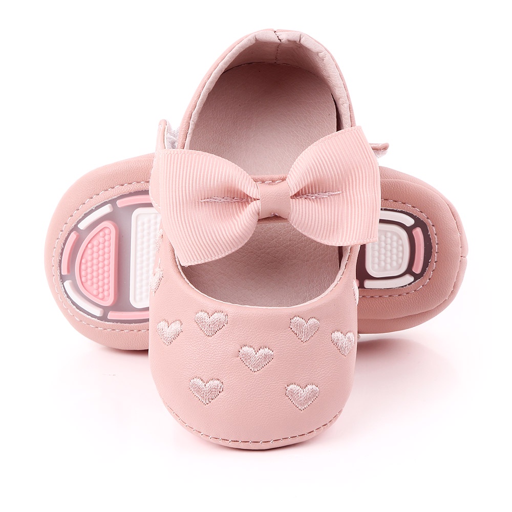 Sepatu Bayi Perempuan - Sepatu Flat Prewalker Baby Shoes S1027 Pink