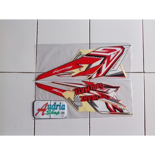  Stiker  Striping Motor  Honda Supra GTR  150 2021 Hitam Merah 