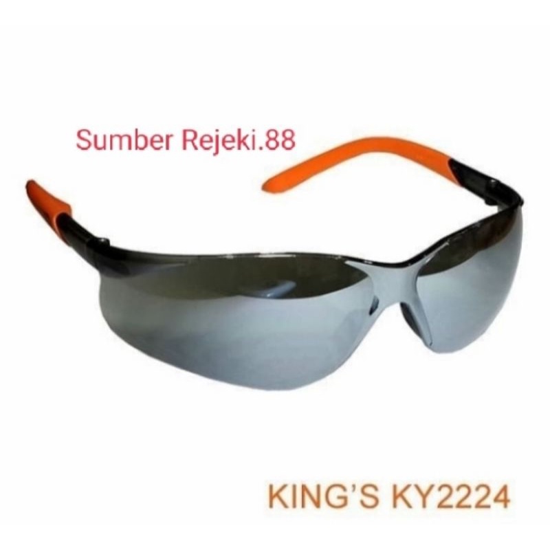 Kacamata Safety 2224 - Kacamata King's 2224 Smoke Silver Mirror ORI King's