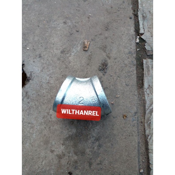 elbow drat galvanis 45° 2"