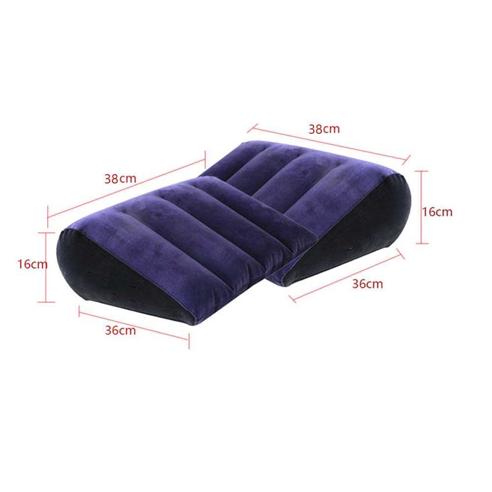 COD Bantal Triangle Inflatable Pillow Back Support / Bantal Untuk Perut dan Punggung / Bantal Tiup Travel / Bantal Support