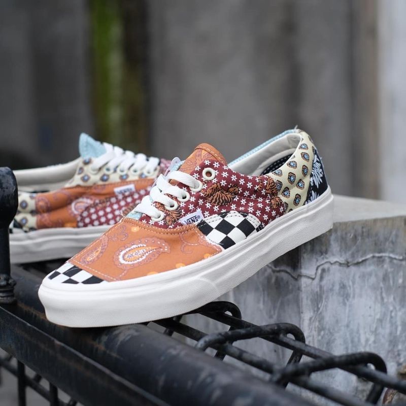vans era tiger patchwork