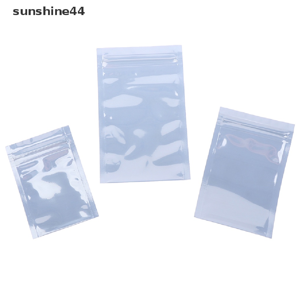 Sunshine 100Pcs Kantong Plastik Ziplock Anti Statis Dapat Ditutup Kembali