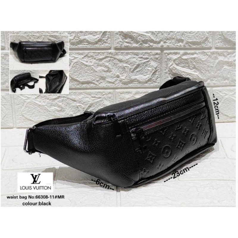 Waistbag kulit pria Tas pinggang Lv kulit import