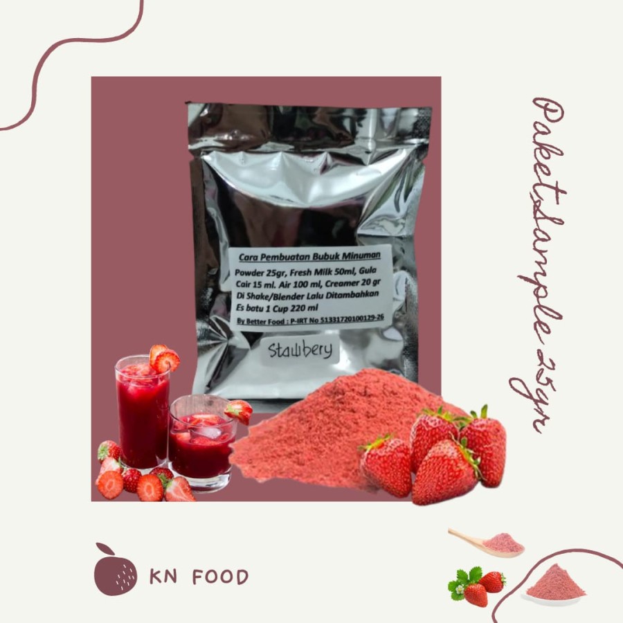 

My Powder Grade A Rasa Strawberry paket sampel kemasan 25 gram.STAWBERRY