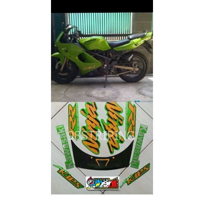 STRIPING NINJA RR HIJAU KUNING TAHUN 2008 STIKER STANDAR ORI KAWASAKI