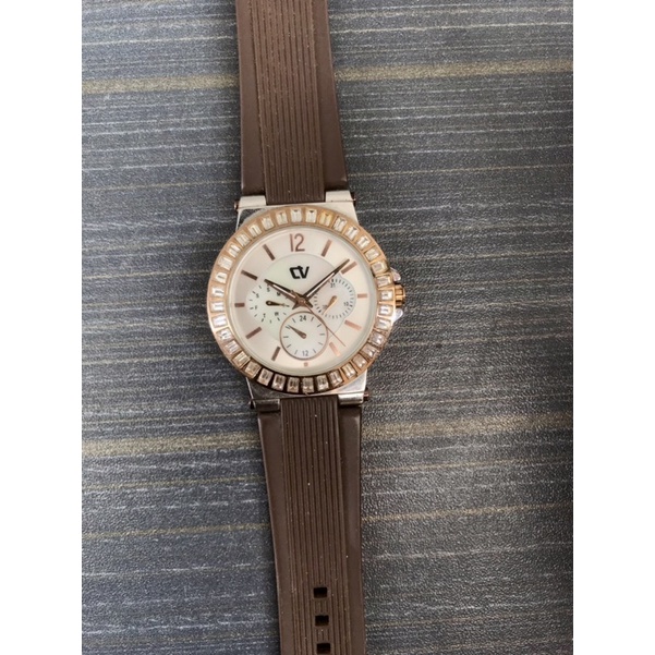 Bekas Second Preloved Christ Verra Jam Tangan Wanita Original Analog Chronograph Fashion Stainless S