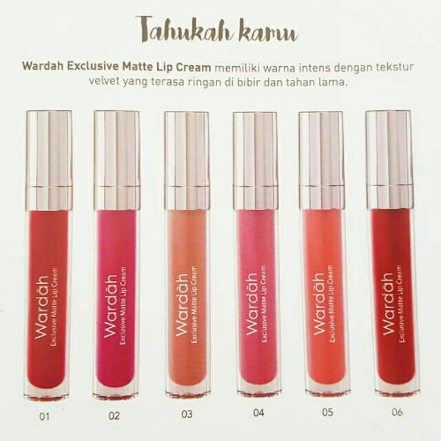 Wardah Exclusive Matte Lip Cream / Lipstik Wardah / Wardah