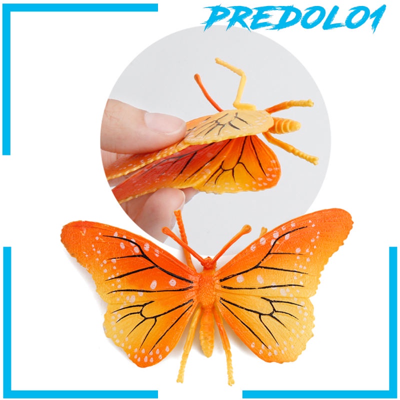 (Predolo1) 6pcs / Set Mainan Kupu-Kupu Bahan Pvc Untuk Anak Butterfly