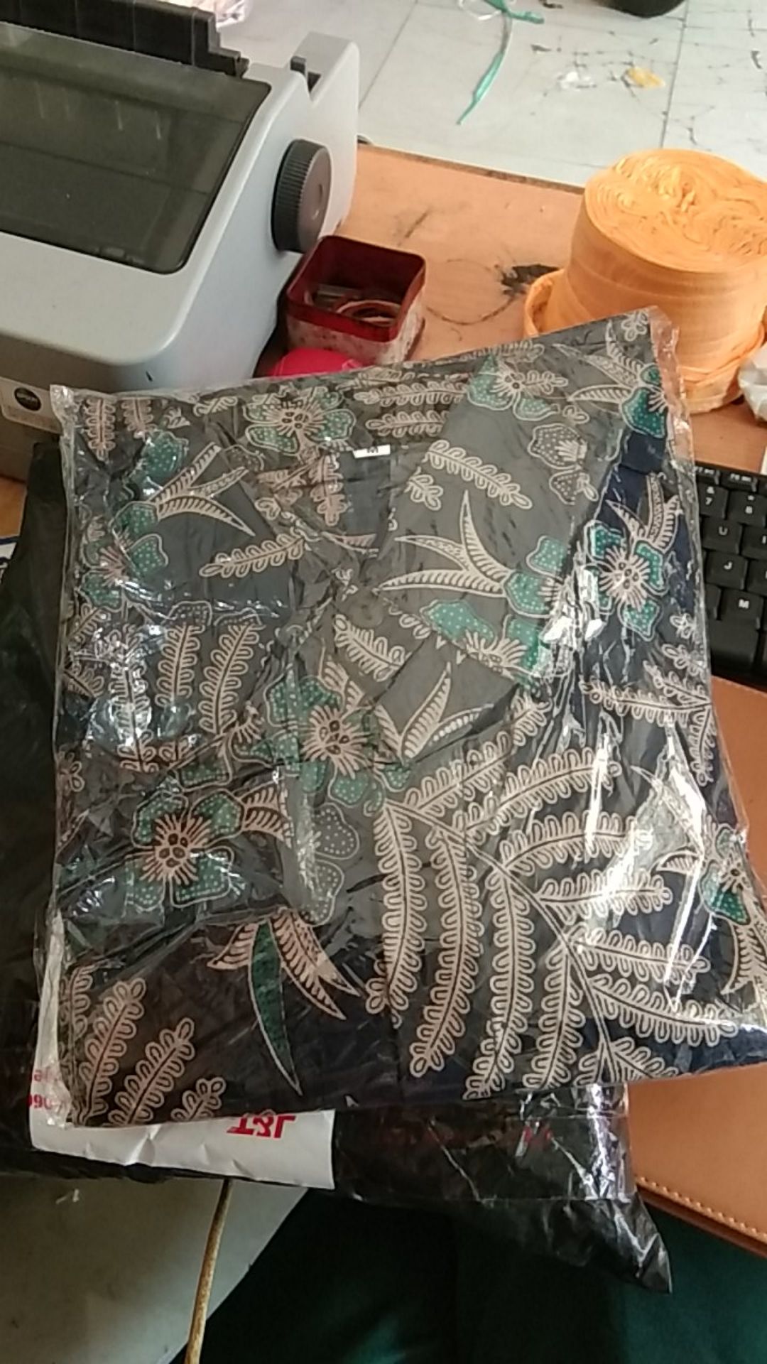Batik Pria Size M L Xl Xxl  Bswart Batik Hrb026 Kenongo Hem Panjang Padi