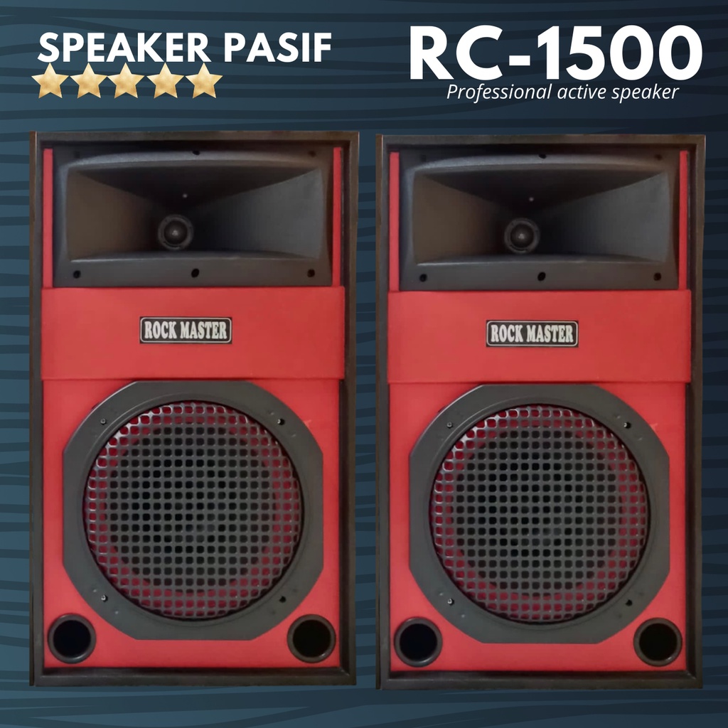 RC 1500 Speaker Pasif 12 inch Sepasang Rock Master | RCM 1500 Full Range Speaker