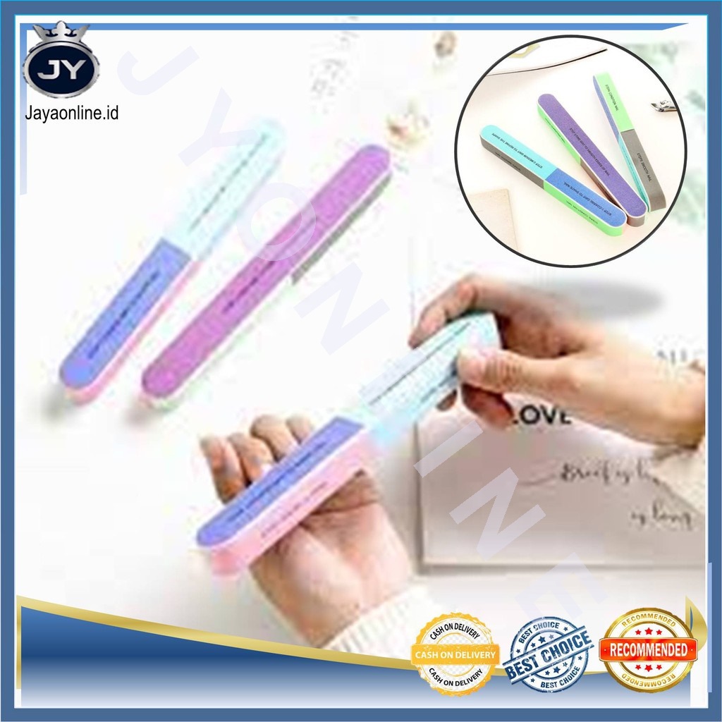 JY Brush Polish Kuku Amplas Kikir Kuku Nair Buffer Block 7 Sisi Perawatan Kuku Tangan Kaki