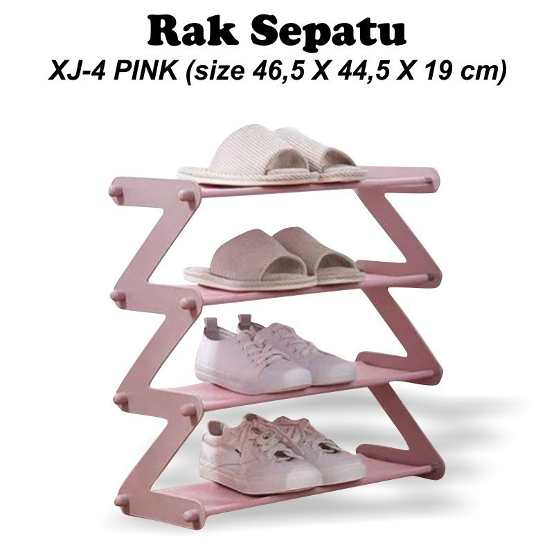 COD Promo Termurah Rak Sepatu 4 Susun/Rak Sandal Holder Serbaguna/Rak Sepatu XJ-4 WHFURNITURE