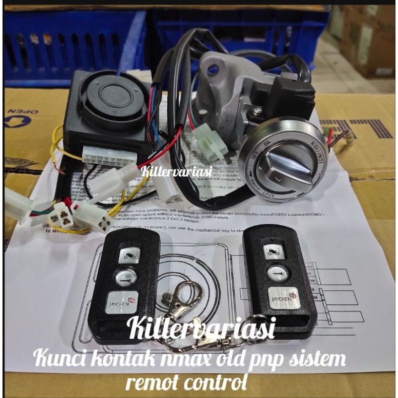 kunci kontak nmax old + alarm model Vario 150 new pnp sistem remot control anti maling