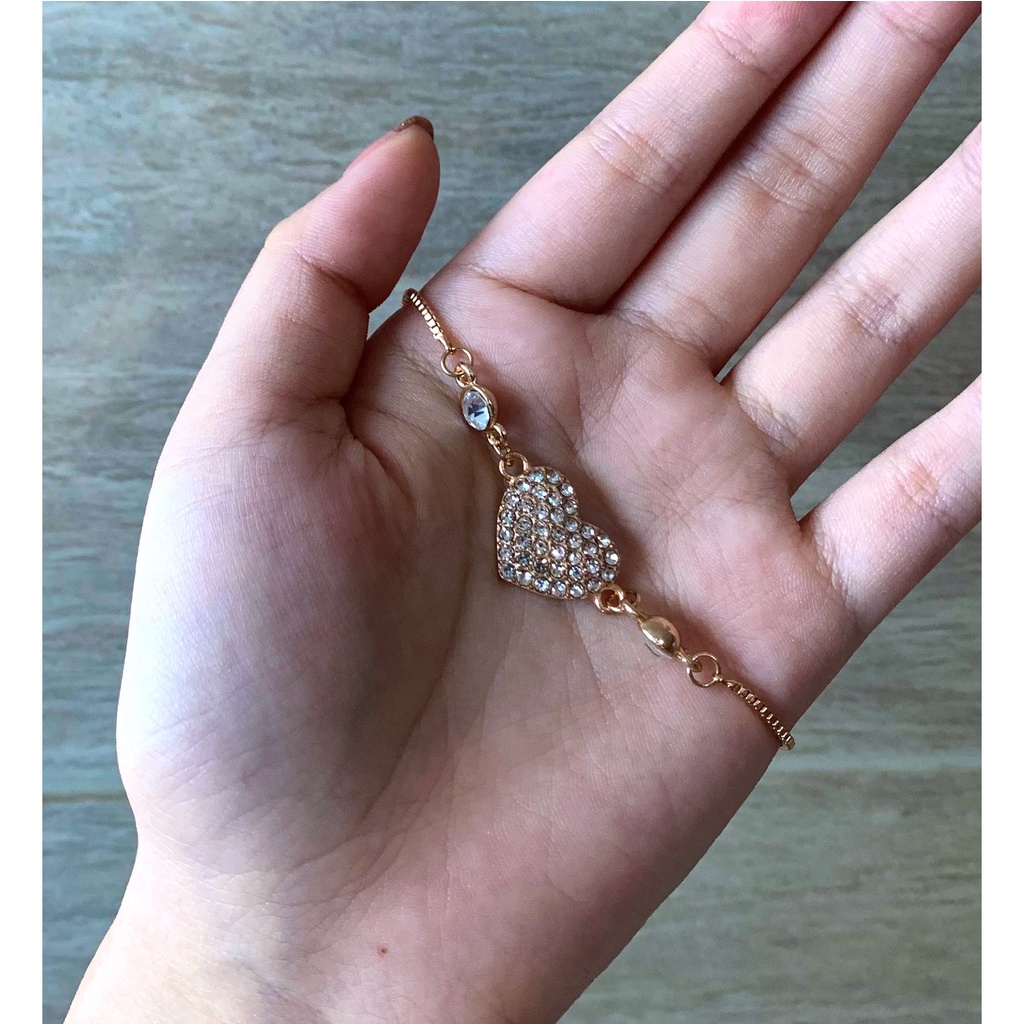 Gelang Serut titanium emas wanita berlian fashion wanita korea gelang tangan mutiara rantai Xuping bracelet aksesoris-#14